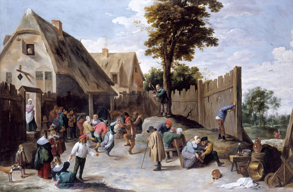 Peasants Dancing outside an Inn, David Teniers the Younger